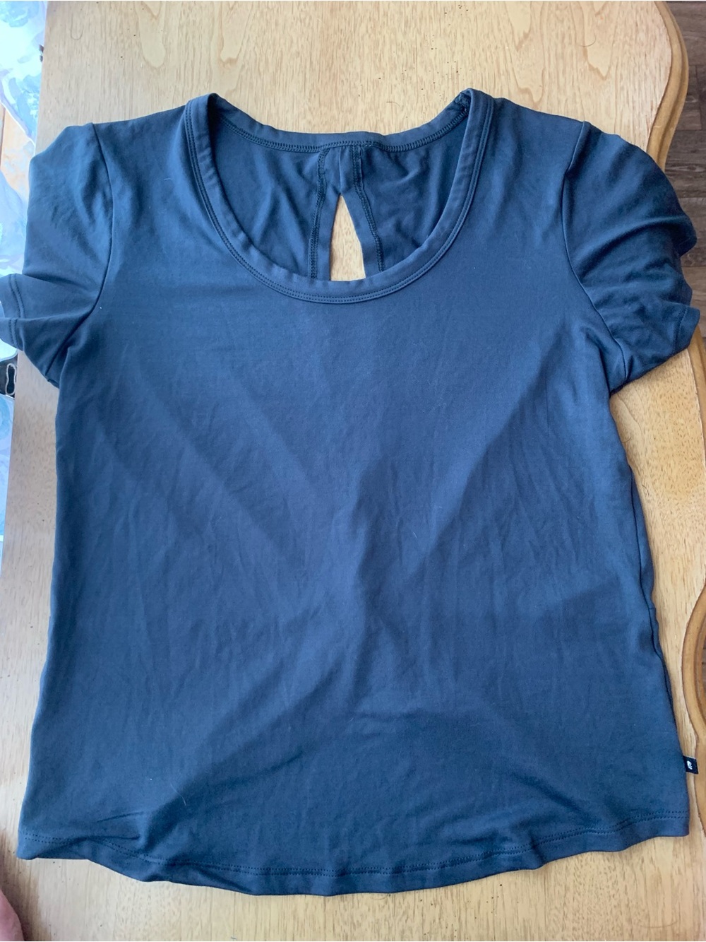 Women's Dark Grey Keyhole Tee